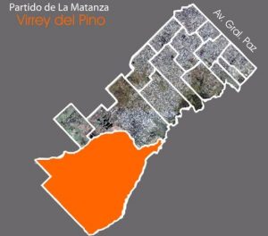 Ubicación de Virrey del Pino en La Matanza